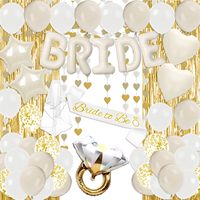 Kit de ballons en aluminium « Future Mariée » – Ballons éclatants effet explosion pour enterrement de vie de jeune fille, douche nuptiale, fête prénuptiale, décorations de fond de mariage
