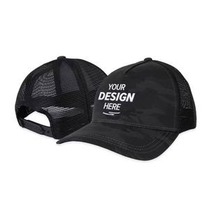 Sombrero de malla de camionero de 6 paneles de algodón 100% personalizado de fábrica, sombrilla de alta calidad, estilo Hip Hop para uso informal al aire libre, MOQ bajo barato - Product Image 3