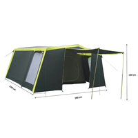 Tente de camping familiale HOSA Outdoor Europa, grande cabane à deux chambres, structure en acier, double couche, imperméable, pour voyages et tourisme en plein air