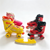 Quatre modèles alternatifs de patins à roulettes en ligne pour adultes, pour l'extérieur, avec 4 roues en PU légères, roulements ABEC-7, protection complète