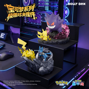 Autentico HOLLYBOX Diorama <span class=keywords><strong>di</strong></span> Battaglia Pokémon Ultimate in 2 Stili, Scena <span class=keywords><strong>Pikachu</strong></span> vs Gengar & Lucario, Decorazione da Scrivania, Regalo - Product Image 3