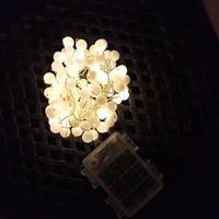 Lampe de décoration de Noël à LED alimentée par batterie Boule de nuit blanche pour balcon et maison en plastique