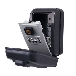 Caja de llaves con cerradura de combinación, contraseña mecánica, acceso con llave, color negro, universal, para almacenamiento de seguridad en puertas de hogar y oficina - Product Image 5