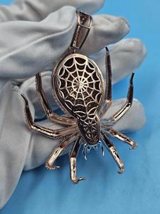 Colgante de Araña Iced Out con Moissanita VVS Color D, Plata de Ley 925, Amuleto de Lujo Unisex - Product Image 5