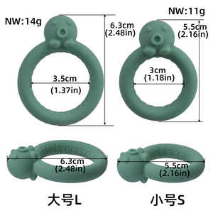 Nouvel animal poulpe anneau silicone hommes sperme anneau de verrouillage couple adulte rapports <span class=keywords><strong>sexe</strong></span> fournitures sex toys - Product Image 2