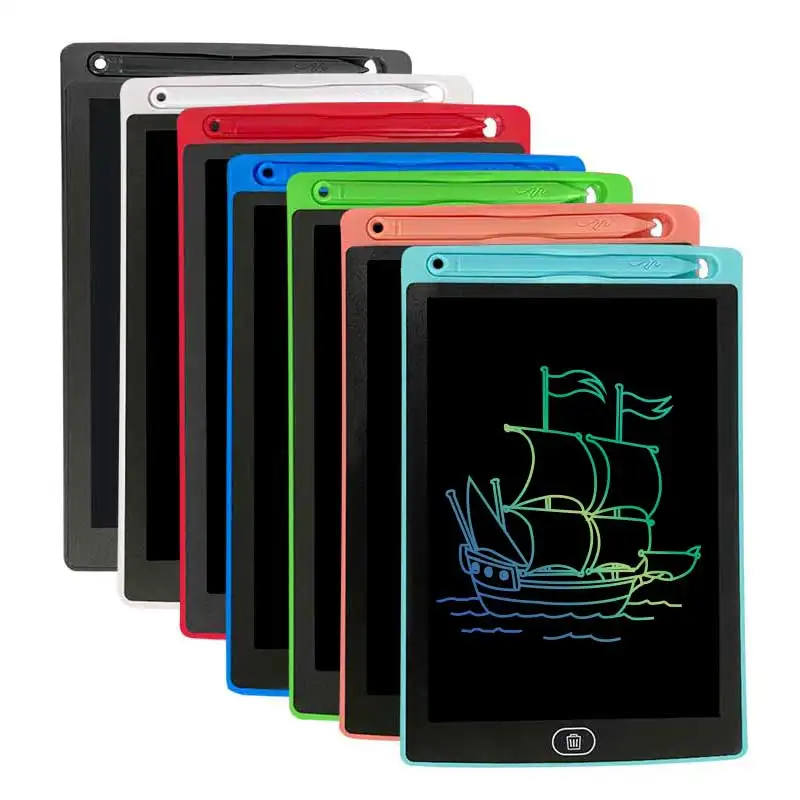 Tablero inteligente LCD Tableta de dibujo electrónica Bloc de escritura para niños Venta caliente 8,5 pulgadas Blanco Negro Rojo Azul Verde 221*146*4,5mm ABS