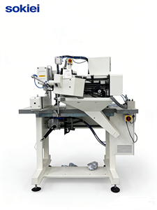 Machine à coudre industrielle Sokiei à double aiguille, informatisée, automatique, programmable, haute vitesse, moteur 220V, coupe-fil pour - Product Image 4