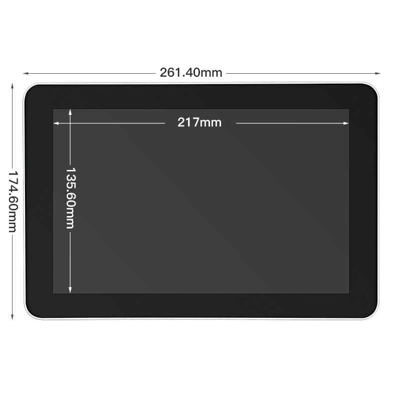 10.1 Inch IPS 1280*800 DVI USB Capacitive Touch Screen Aluminum Frame Wall Mounted OEM Industrial LCD Monitor New
