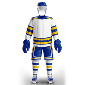 Uniforme de hockey sur glace personnalisé OEM, impression par transfert thermique, uniforme d'équipe en Spandex/Polyester haute performance, design gratuit, numéros offerts - Product Image 2