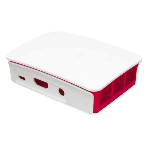 Compatível com raspberry pi 3/4 geração tipo b caixa vermelho branco