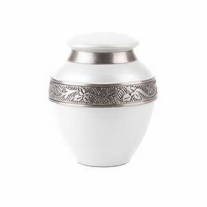 Urnas modernas hechas a mano de la mejor calidad, recipientes decorativos para cenizas de Color blanco para urnas funerarias para adultos masculinos y femeninos - Product Image 1