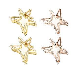 <span class=keywords><strong>Pinces</strong></span> à cheveux en métal filigrane Star 4.5CM pour tenir les queues de cheval <span class=keywords><strong>pinces</strong></span> à cheveux en alliage de Zinc Barrettes Clips - Product Image 3