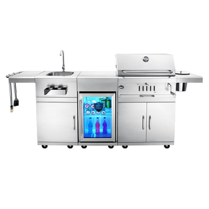 Barbacoa Moderna de Acero Inoxidable con Recubrimiento en Polvo de Alta Calidad, Control Remoto, Bandeja Elevadora Fácil de Montar, SKJ7068S - Product Image 4