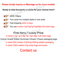 Vente en gros de nouveaux modèles de sacs en Mylar en stock, prêts à être expédiés