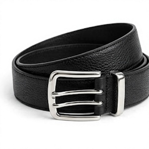 Cinturón de Cuero Vacuno Sólido Premium para Hombre de M Ahmed Enterprises, Hebilla de Aleación de Zinc de Una Sola Pieza, Correa Casual de Vestir Hecha a Mano OEM - Product Image 2