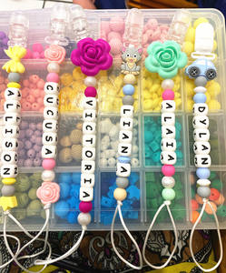 Caliente grado alimenticio roedor DIY encantos recién nacido enfermería accesorio dentición collar 12mm cuentas de silicona lenteja Ábaco - Product Image 5