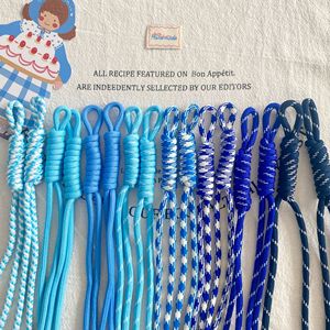 Correa para bolso tejida a mano a granel, bonita y colorida, de paracord, tipo cordón para llavero, para accesorio de adorno de bolso DIY - Product Image 4