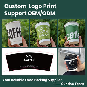 أكواب قهوة مخصصة من المصنع، أكواب ورقية بطباعة شعار مخصص بغطاء للاستخدام الخارجي - Product Image 6