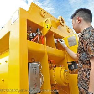 Mezclador de doble eje, máquina mezcladora de polvo, mezclador de hormigón, nuevo mezclador de hormigón por lotes con elevador - Product Image 1