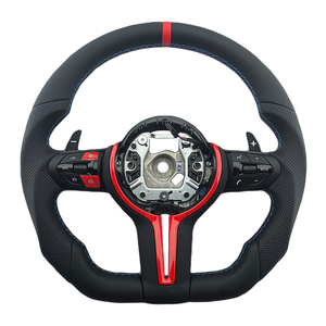 พวงมาลัยรถยนต์หนังรูระบายอากาศสีแดง M1 M2 รุ่นยอดนิยมสำหรับ BMW ซีรีส์ 3 ซีรีส์ 5 F10 F20 F30 F90 F01 F02 - Product Image 1