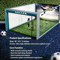 Simulateur de football intelligent, machine d'entraînement de football virtuelle interactive, construction métallique pour 1 à 2 personnes