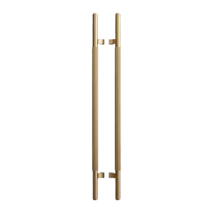 Mains courantes de porte en acier inoxydable et bois personnalisées Poignées de porte en verre de style chinois moderne pour porte coulissante en bois - Product Image 1