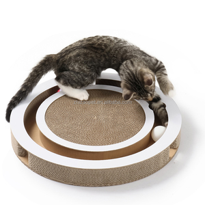 Jouet pour <span class=keywords><strong>chat</strong></span> écologique et durable, griffoir rond pour <span class=keywords><strong>chat</strong></span> avec balle de jeu, fabriqué en papier, arbres et griffoirs pour <span class=keywords><strong>chat</strong></span> écologiques - Product Image 4