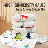 Lingettes pour bébé en gaze peignée 100% premium à 6 couches - Serviettes de visage en mousseline ultra-douces à bulles haute densité pour nouveau-nés et nourrissons