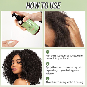 Crème coiffante froide 280 ml à l'huile d'<span class=keywords><strong>argan</strong></span> et de ricin, gel végétalien sans rinçage pour définir les boucles, tenue forte pour cheveux secs - Product Image 2