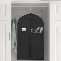 Conception personnalisée ménage PEVA non tissé costume sac pliant robe costume couverture avec fenêtre poche anti-poussière suspendu vêtement sac