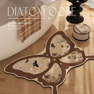 Tapis de salle de bain doux et absorbant, à séchage rapide, antidérapant, pour la maison, vente en gros - Product Image 2