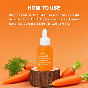 Масло для лица OEM: Масло шиповника, арганы, семян моркови – глубокое увлажнение, длительное действие, смягчение и разглаживание кожи. Масло для лица с морковью для женщин и мужчин. - Product Image 2
