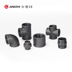 Jianzhi <span class=keywords><strong>Mi</strong></span> accesorios agua caliente para baño Ms brida codo reductor camisetas hierro negro Gas Sch80 accesorios de tubería de hierro maleable - Product Image 2