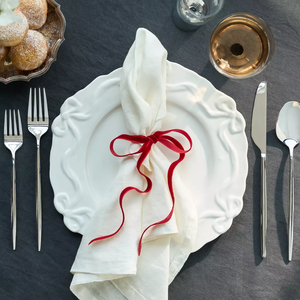 Piatti in Ceramica Personalizzati con Fiocco in Rilievo, Stoviglie per Colazione, Piatti da Portata per Ristorante - Product Image 4