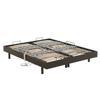 Cadre de lit électrique réglable avec massage, design moderne en métal, taille King, mobilier de chambre intelligent