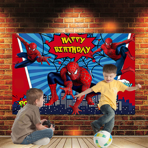 خلفية تصوير سبايدر مان الأبطال الخارقين باللون الأحمر مقاس 5x3 قدم، لافتة حفلات أعياد ميلاد الأولاد، ديكورات، ودعائم كشك التصوير - Product Image 3