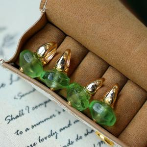 Vefiery Vintage Nepalese Lampwork Glass <b>Earrings</b> Antique Murano Glass Ethnic Women Dangle Huggie <b>Earrings</b> Wholesale - Product Image 5
