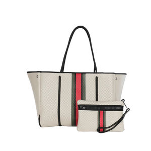 ネオプレン女性用大型ハンドバッグ多目的ジムプールビーチトートバッグ夏春用カスタムロゴ - Product Image 3