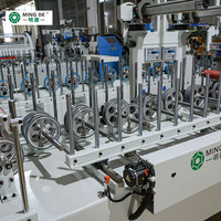 Machine automatique de collage de profilés à colle thermofusible PUR pour le laminage de fenêtres et de cadres de portes en PVC, bois, MDF et aluminium
