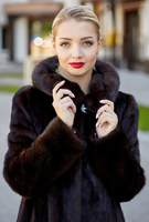 Eleganter Damen-Pelzmantel im Nerz-Stil, Extra Lang, Winter-Warm, Lässige Oberbekleidung mit Kapuze, Naturfarben, Echter Nerz