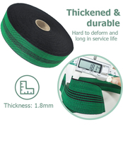Ruban de tissage haute ténacité pour meubles, en PP et caoutchouc, 5 cm, vert, élastique, personnalisable pour canapé