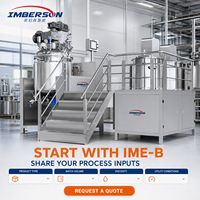 IME-B 50-500L Mélangeur émulsifiant sous vide de base pour la production cosmétique standard, Émulsifiant sous vide pour la mise en échelle pilote en lots