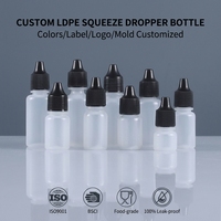 Bouteilles rondes compressibles en LDPE transparent pour échantillonnage en laboratoire, emballage cosmétique de voyage rechargeable, flacons cylindriques en plastique 3ml-30ml