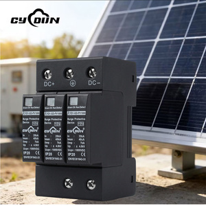 Parafoudre 3P 1000V CC pour systèmes photovoltaïques |   Parafoudre T1+T2 40KA en PBT pour protection contre la foudre tropicale, les <span class=keywords><strong>orages</strong></span> et les zones humides/solaires - Product Image 2