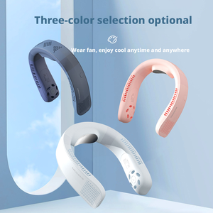 Portátil elétrico USB dobrável 3 velocidades de refrigeração pescoço ventilador Wearable Mini ar condicionado para uso ao ar livre - Product Image 1
