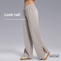 Frühling/Herbst Neue Atmungsaktive Modal-Weite-Hose für Damen, Stilvolle Lässige Passform, Locker Sitzend, Elegant Fallend mit Schlitz
