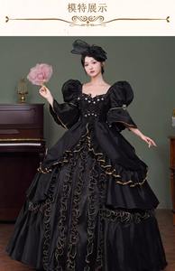 QQWZ532 victoriano Cosplay disfraz Vestido Mujer moda señora <span class=keywords><strong>Medieval</strong></span> fiesta vestido satén Tejido estilo Vintage para adultos - Product Image 2