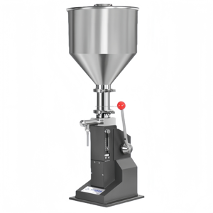 Manual Small <b>Hand</b>-Press Filling Machine with Scale for Cosmetics Paste Liquid Jam Chili Sauce and Other Thick Liquids - Product Image 1