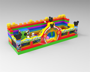 Venta de fábrica personalizar niños al aire libre <span class=keywords><strong>Mickey</strong></span> animado tema puente Castillo dibujos animados Casa de rebote Parque de Atracciones inflable - Product Image 6