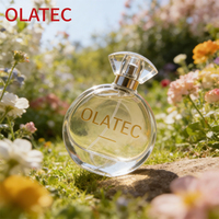 Botella de Perfume de Vidrio Vacía para Mujer con Atomizador de Pulverización Fina, Logotipo Personalizado con Serigrafía, Envase de Fragancia Cosmética